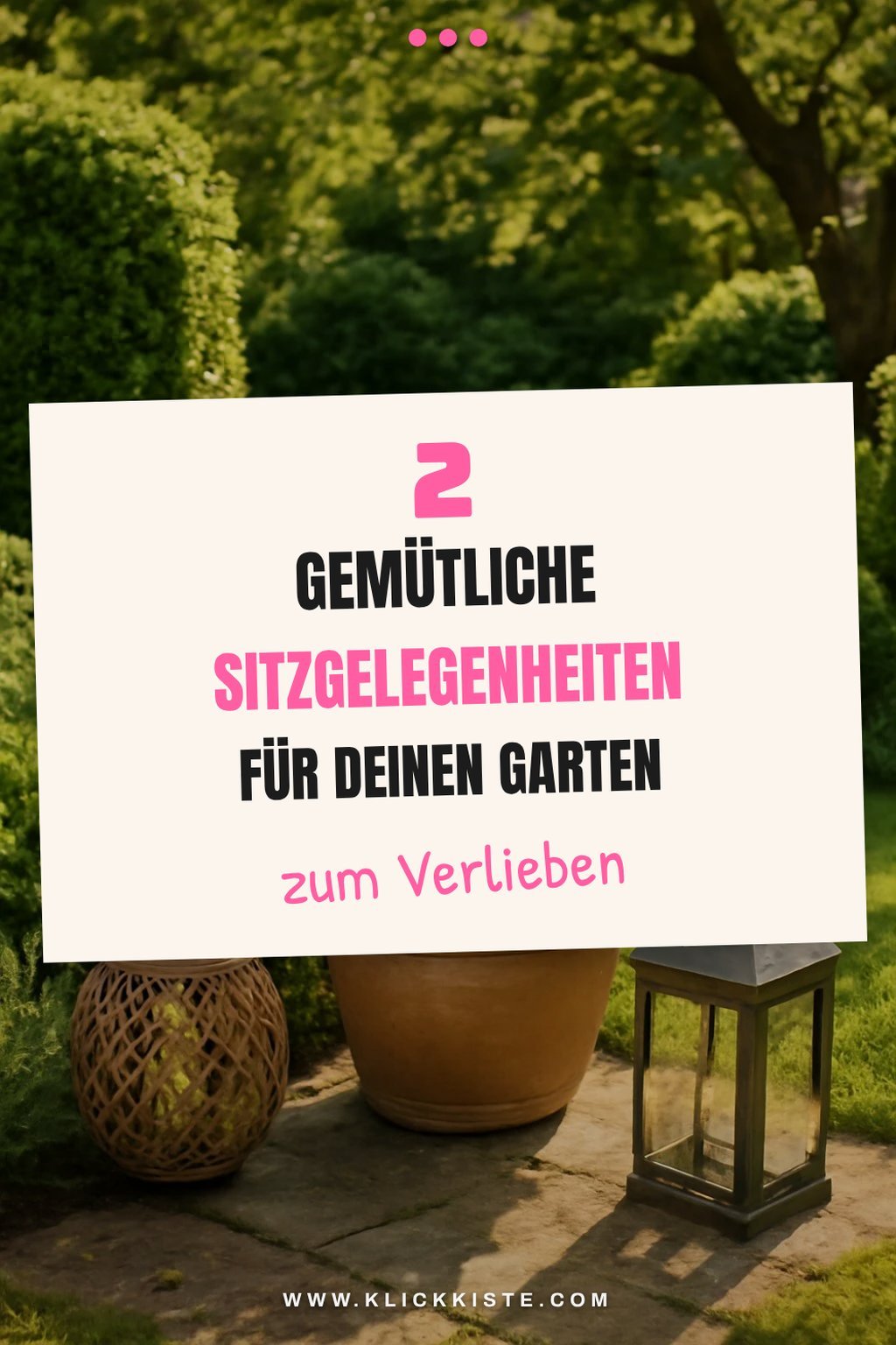 Gemütliche Sitzgelegenheiten im Garten