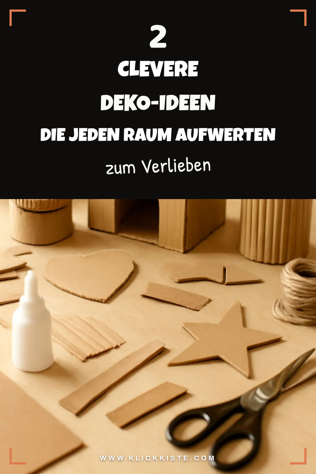 Dekorative Accessoires aus Karton