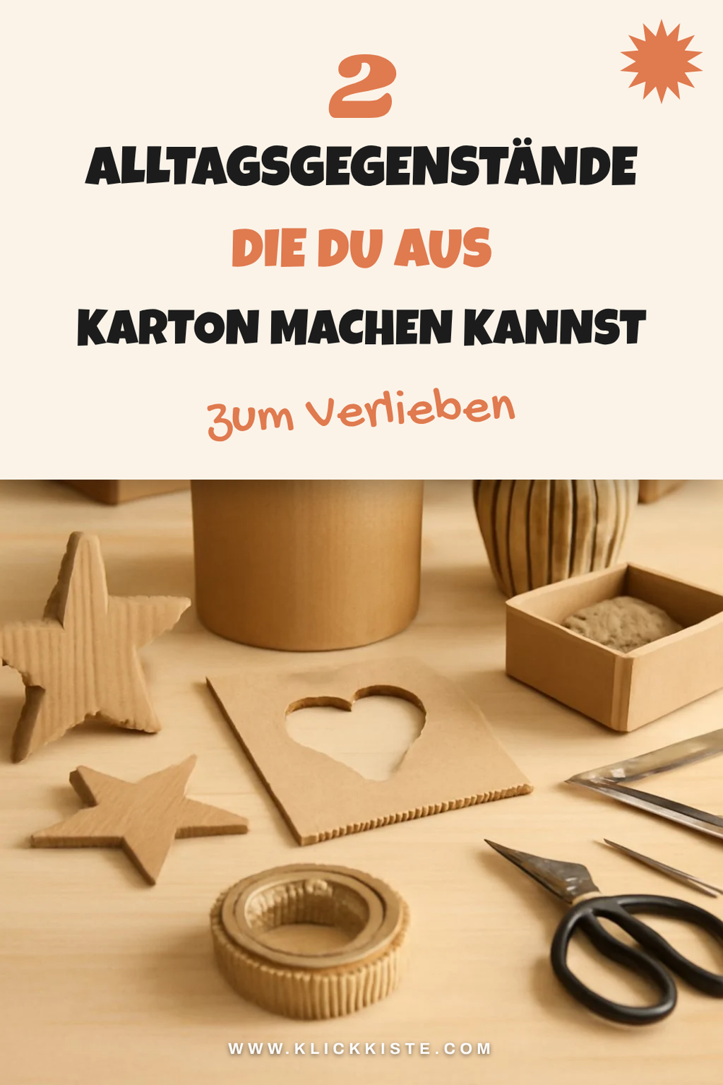 Nützliche Haushaltsgegenstände aus Karton