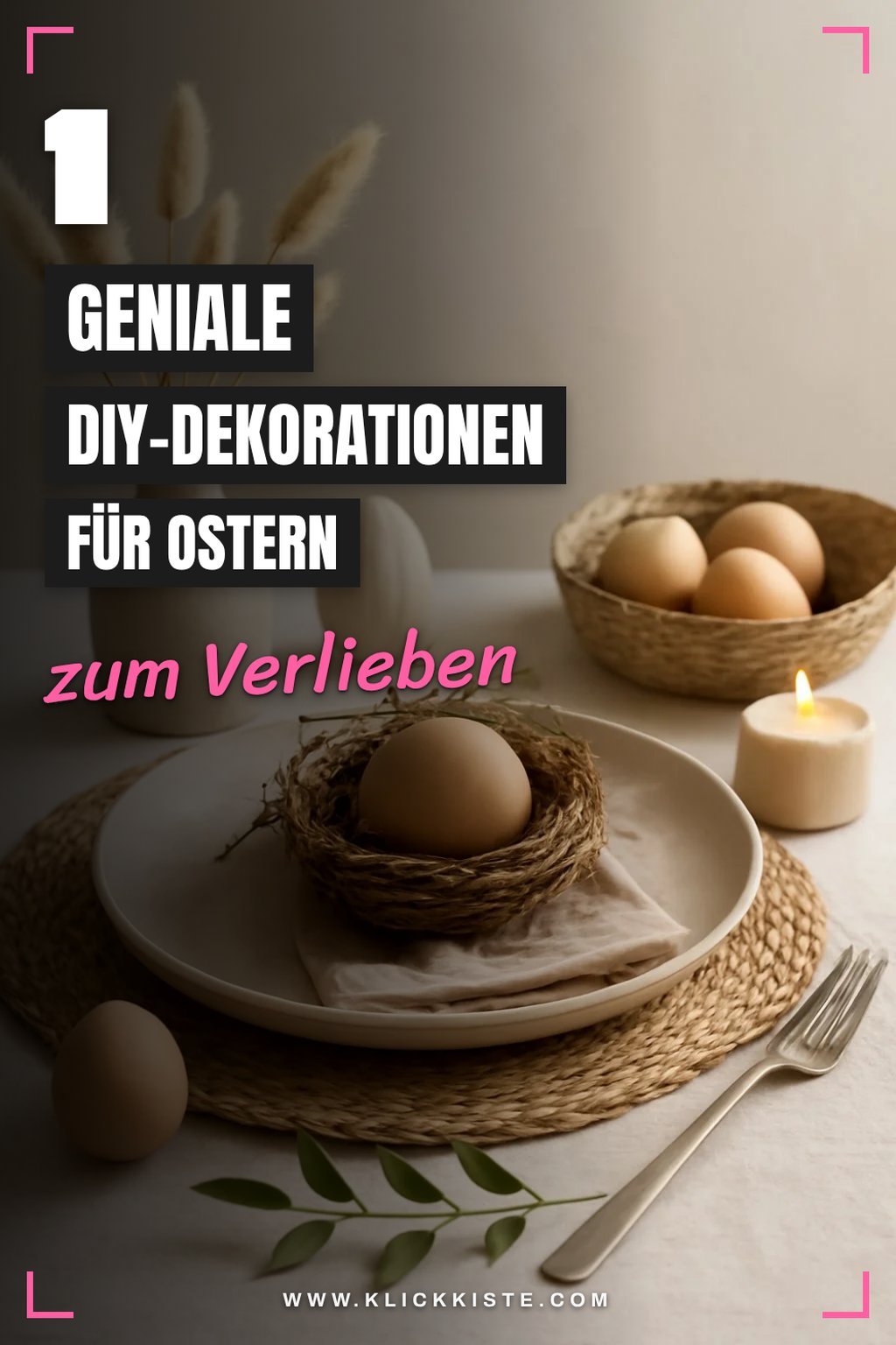 DIY-Dekorationen für ein natürliches Osterfest