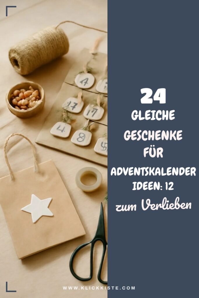 24 Gleiche Geschenke für Adventskalender Ideen: 12 kreative Ideen zum Selbermachen