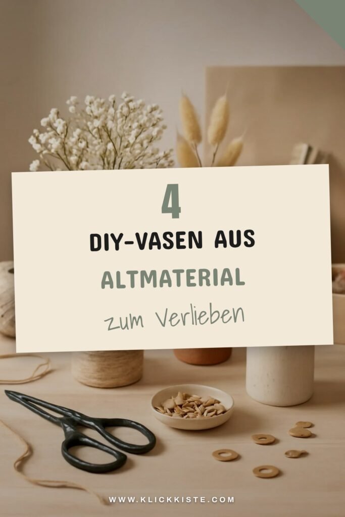 4 DIY-Vasen aus Altmaterial — nachhaltig + kreativ