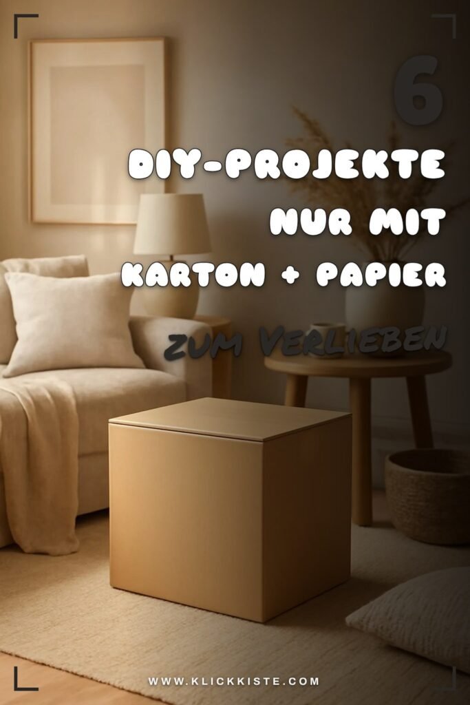6 DIY-Projekte nur mit Karton + Papier — günstig + kreativ