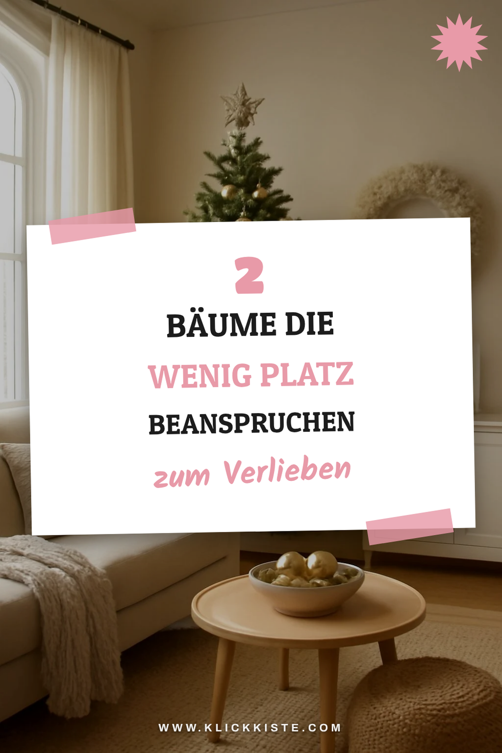 Platzsparende Weihnachtsbäume für kleine Räume