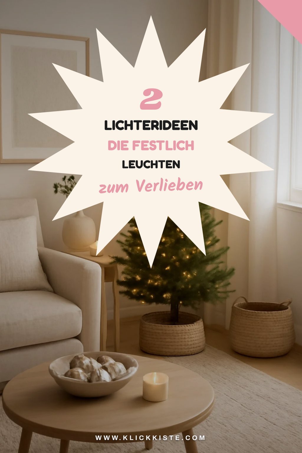 Kreative Weihnachtslichter für kleine Räume
