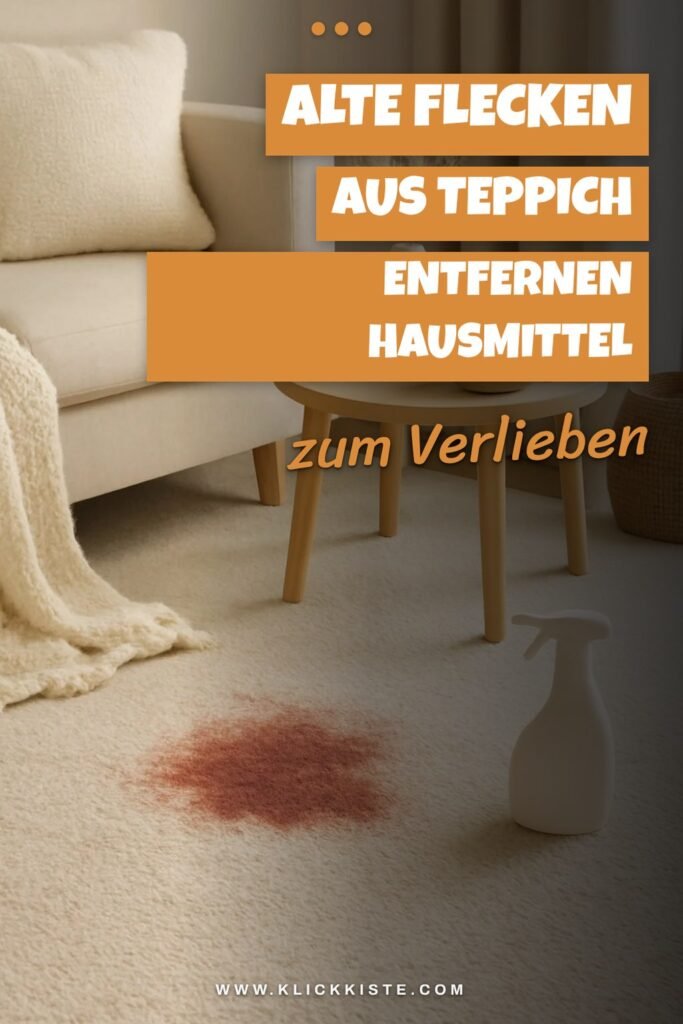 Alte Flecken aus Teppich Entfernen Hausmittel: Die besten Tipps & Hausmittel