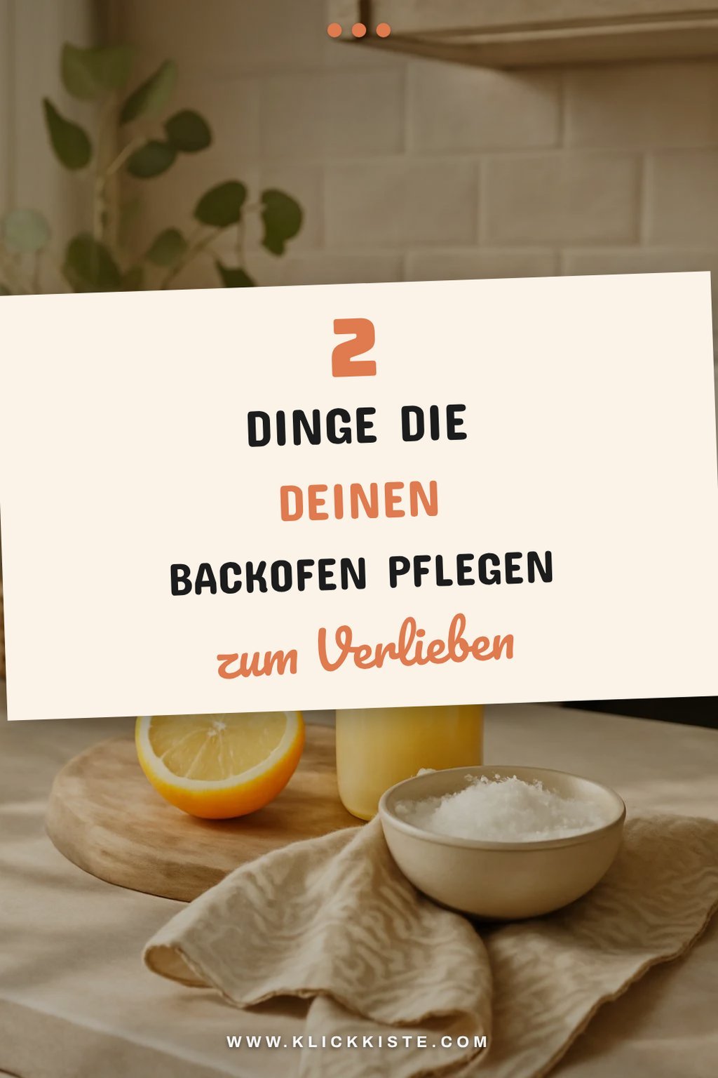 Backofen mit Olivenöl pflegen