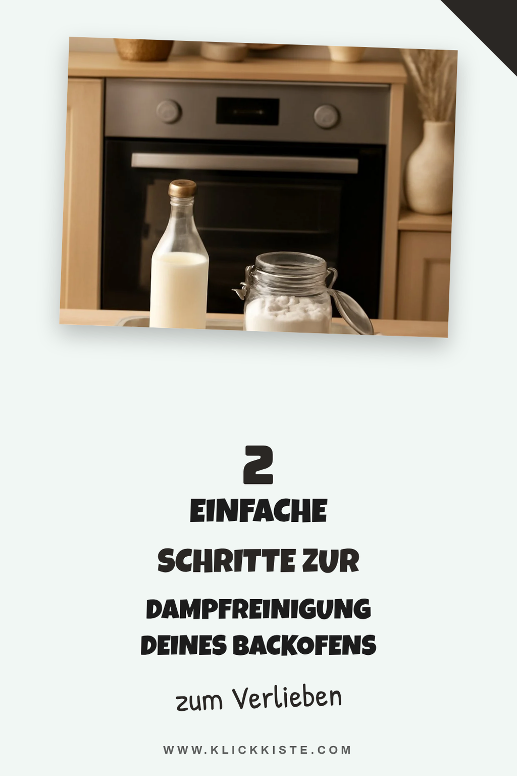 Backofen reinigen mit Dampfreinigung
