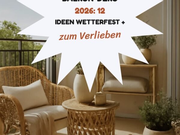 Balkon-Deko 2026: 12 Ideen wetterfest + gemütlich gestaltet