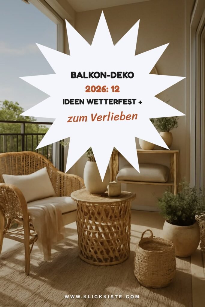 Balkon-Deko 2026: 12 Ideen wetterfest + gemütlich gestaltet