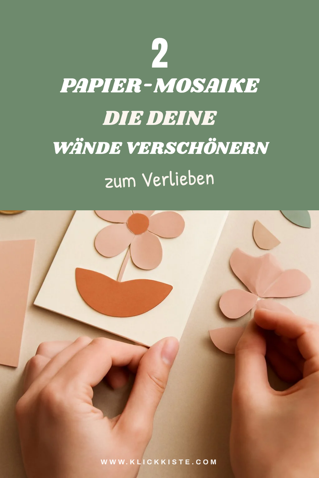 So machst du Papier-Mosaike für deine Wand