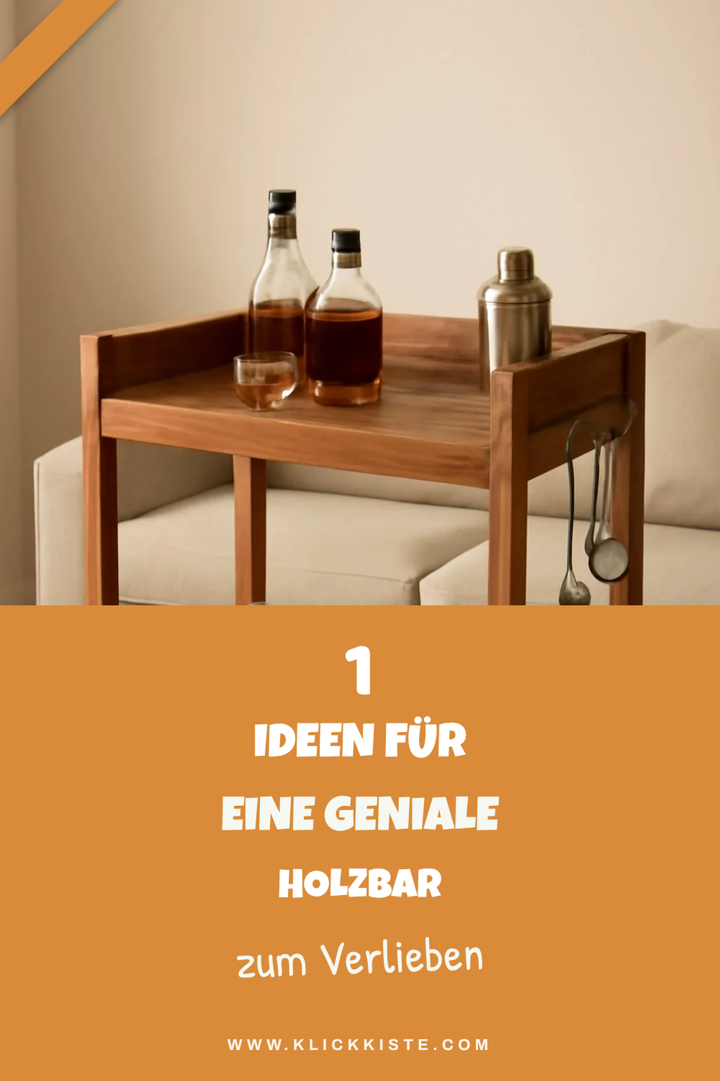 So gestaltest du deine eigene Holzbar im Wohnzimmer