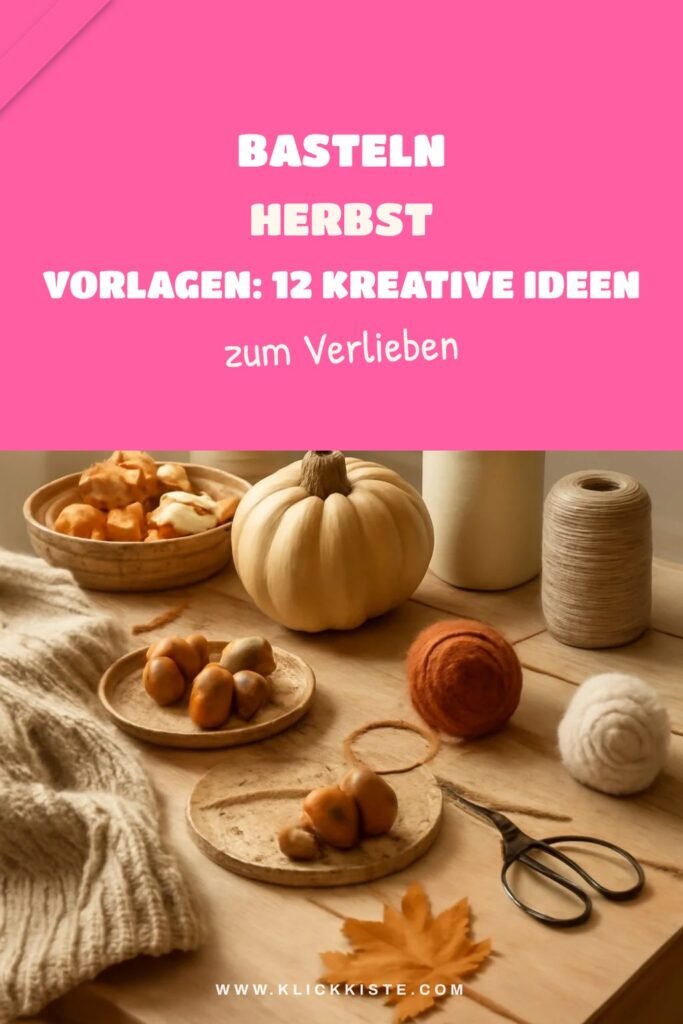 Basteln Herbst Vorlagen: 12 kreative Ideen zum Selbermachen