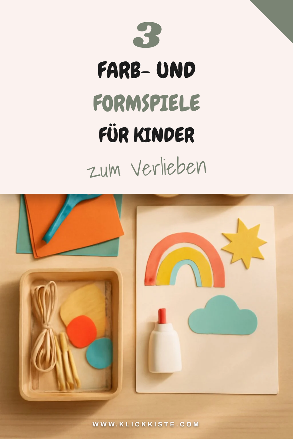 Spiele mit Farben und Formen beim Basteln