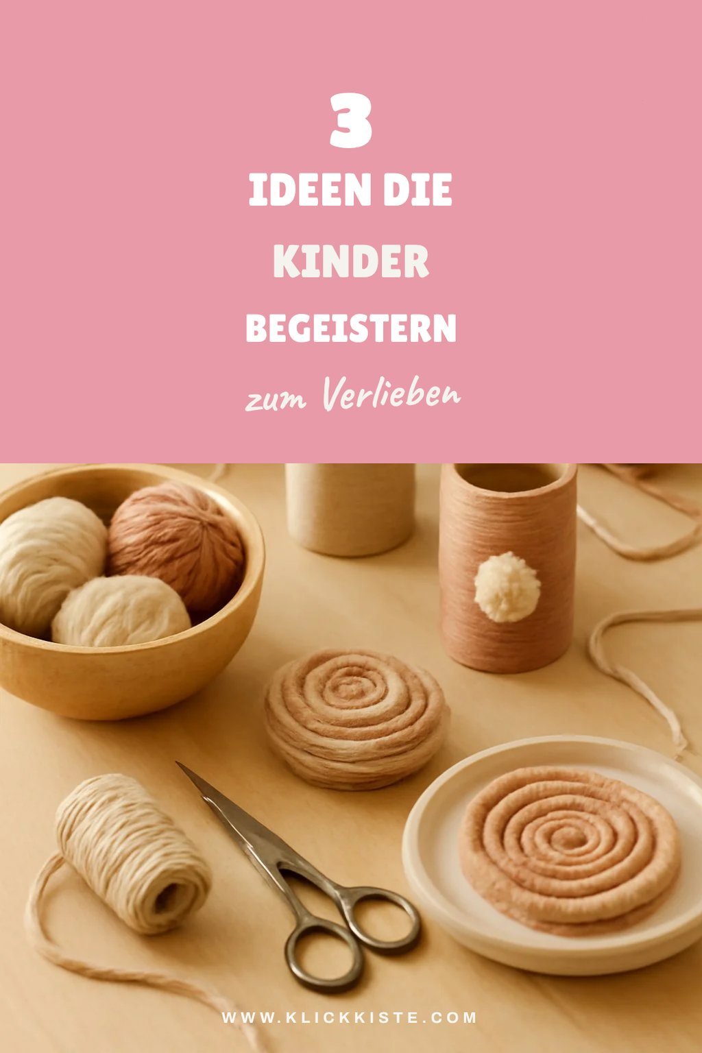 Kreative Spielideen mit Wolle und Klorollen für Kinder