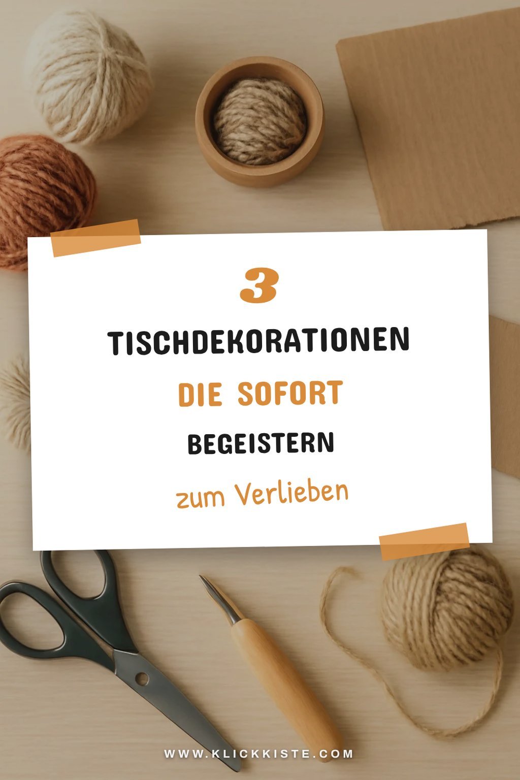 Kreative Tischdekorationen aus Wolle und Pappe gestalten