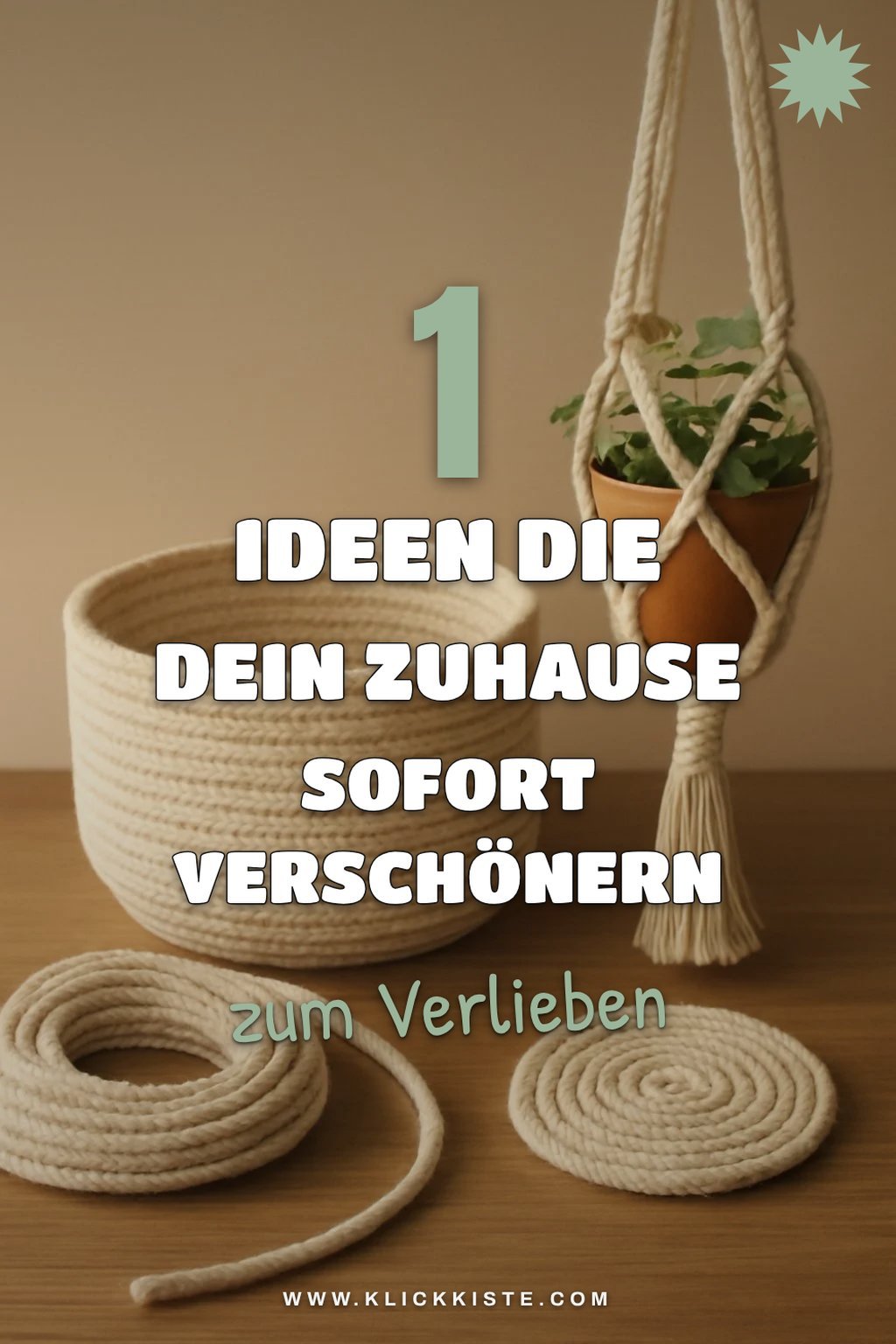 So gestaltest du mit Baumwollkordel 5mm kreative Wohnaccessoires