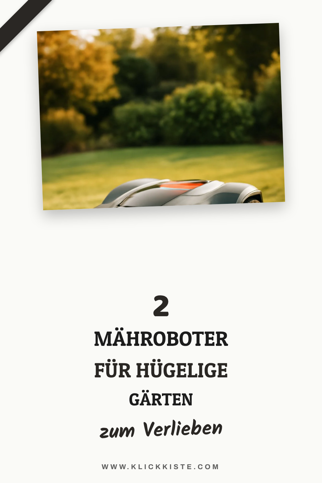 Mähroboter für Hügel und unebenes Gelände