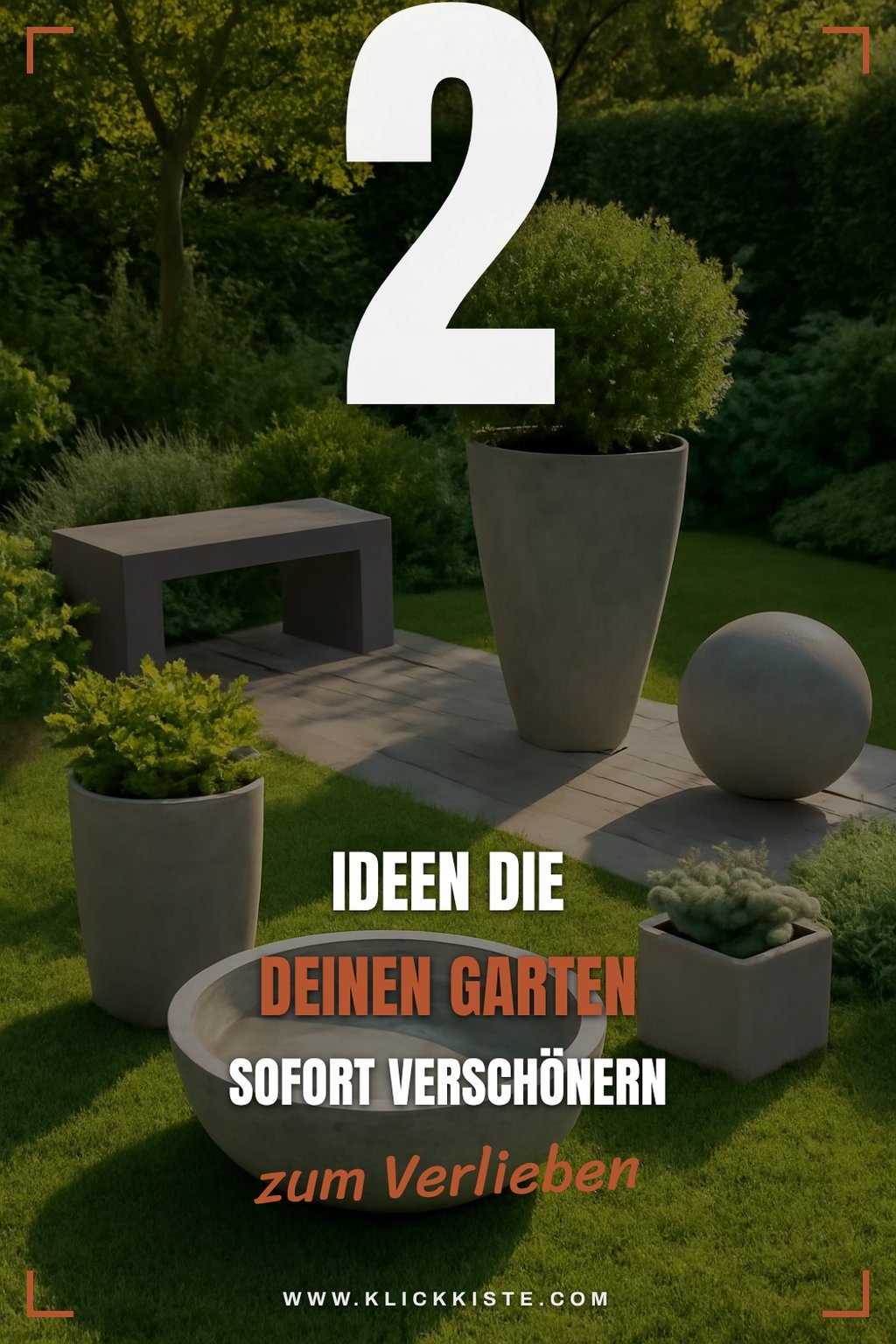 So gestaltest du deinen Garten mit Beton in 12 kreativen Ideen