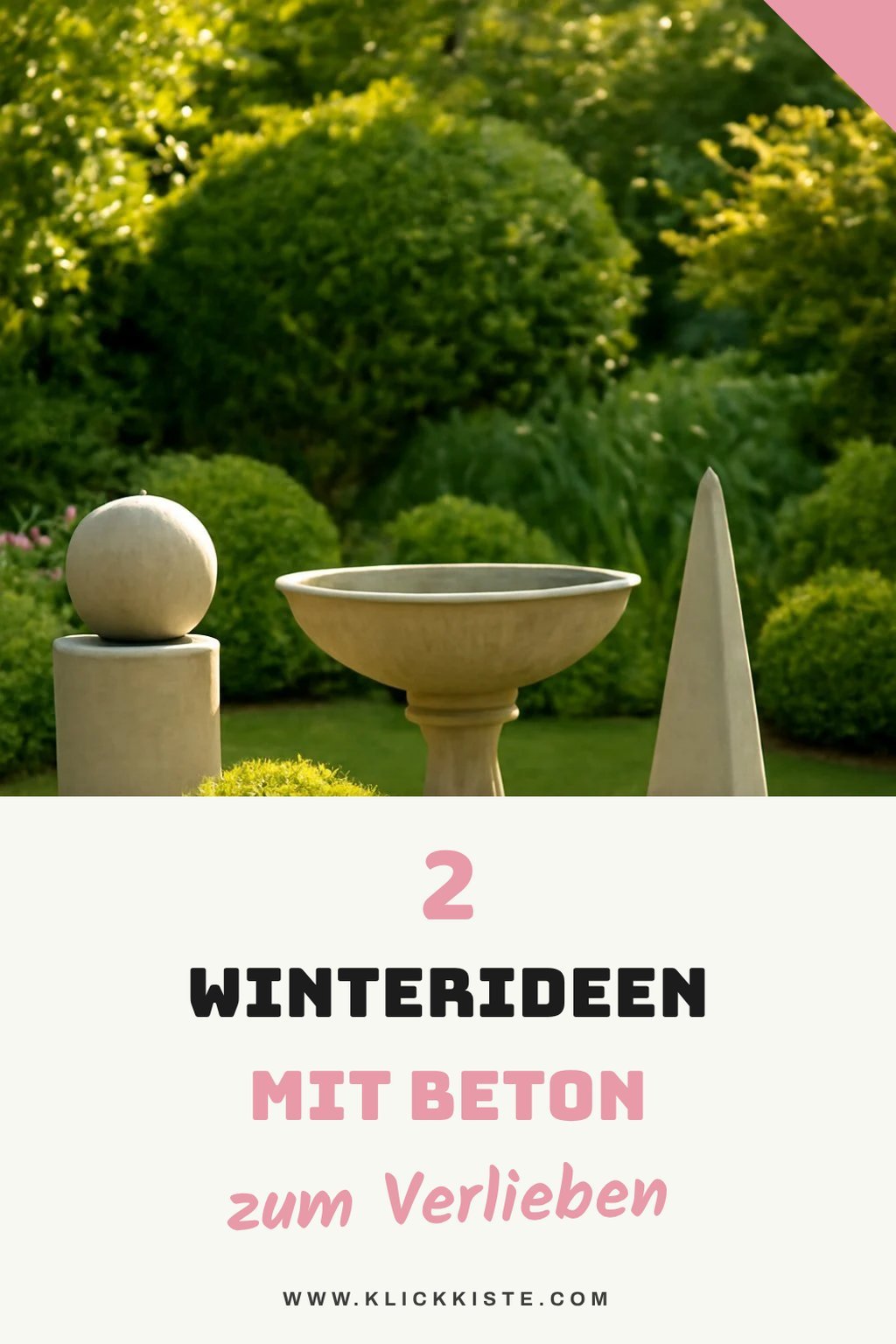 Beton Deko für den Winter