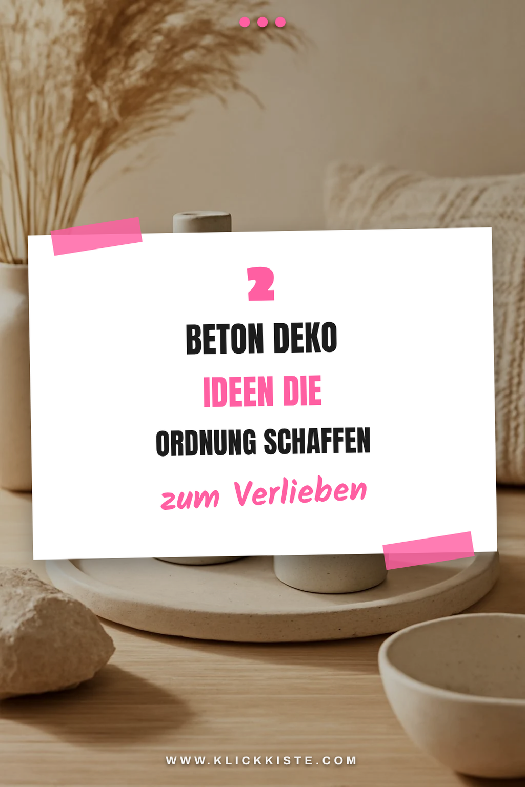 Funktionale Beton Deko für mehr Ordnung