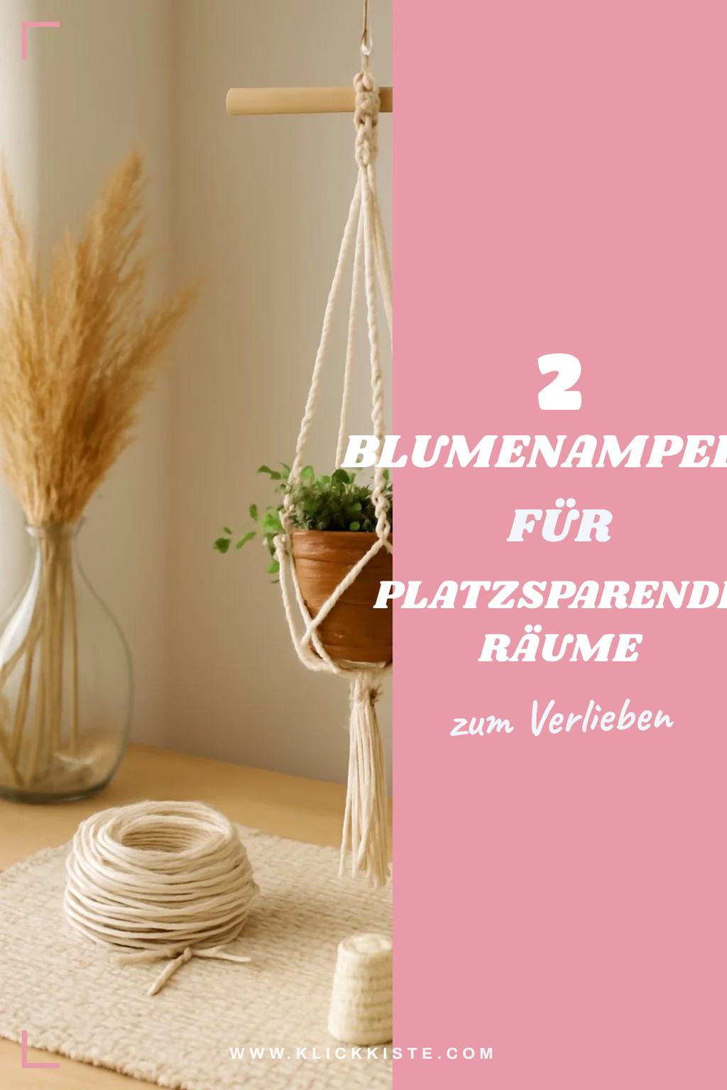 Blumenampel für schmale Räume gestalten