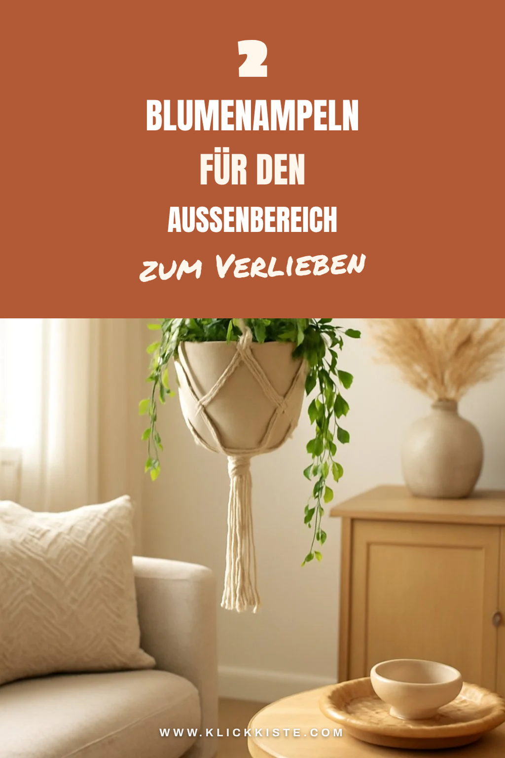 Blumenampel für den Außenbereich gestalten