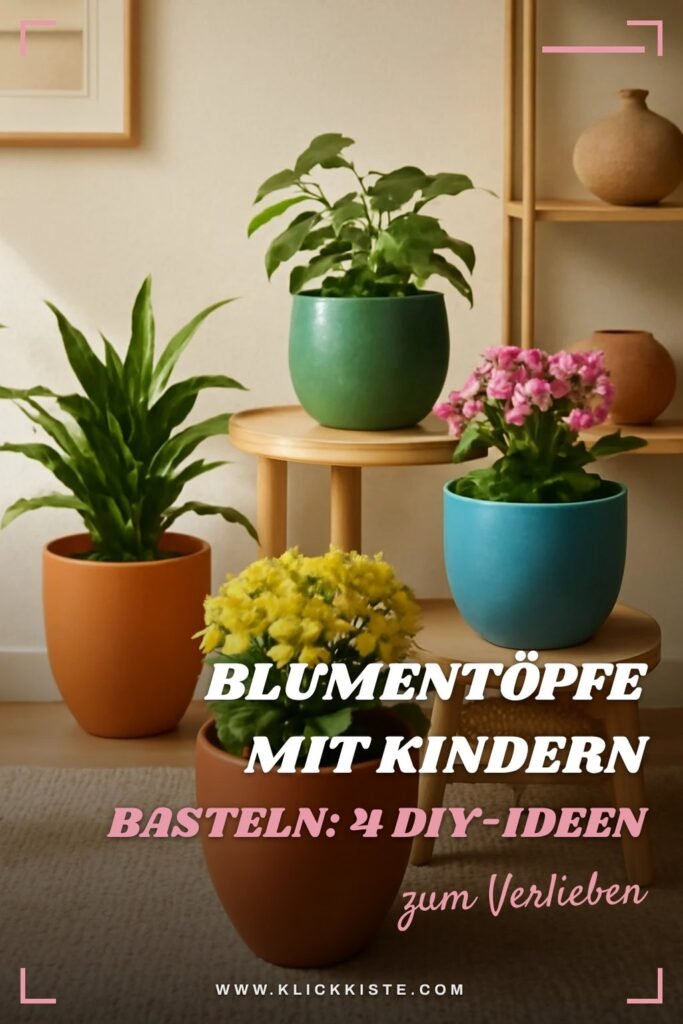 Blumentöpfe mit Kindern basteln: 4 DIY-Ideen für kleine Hände