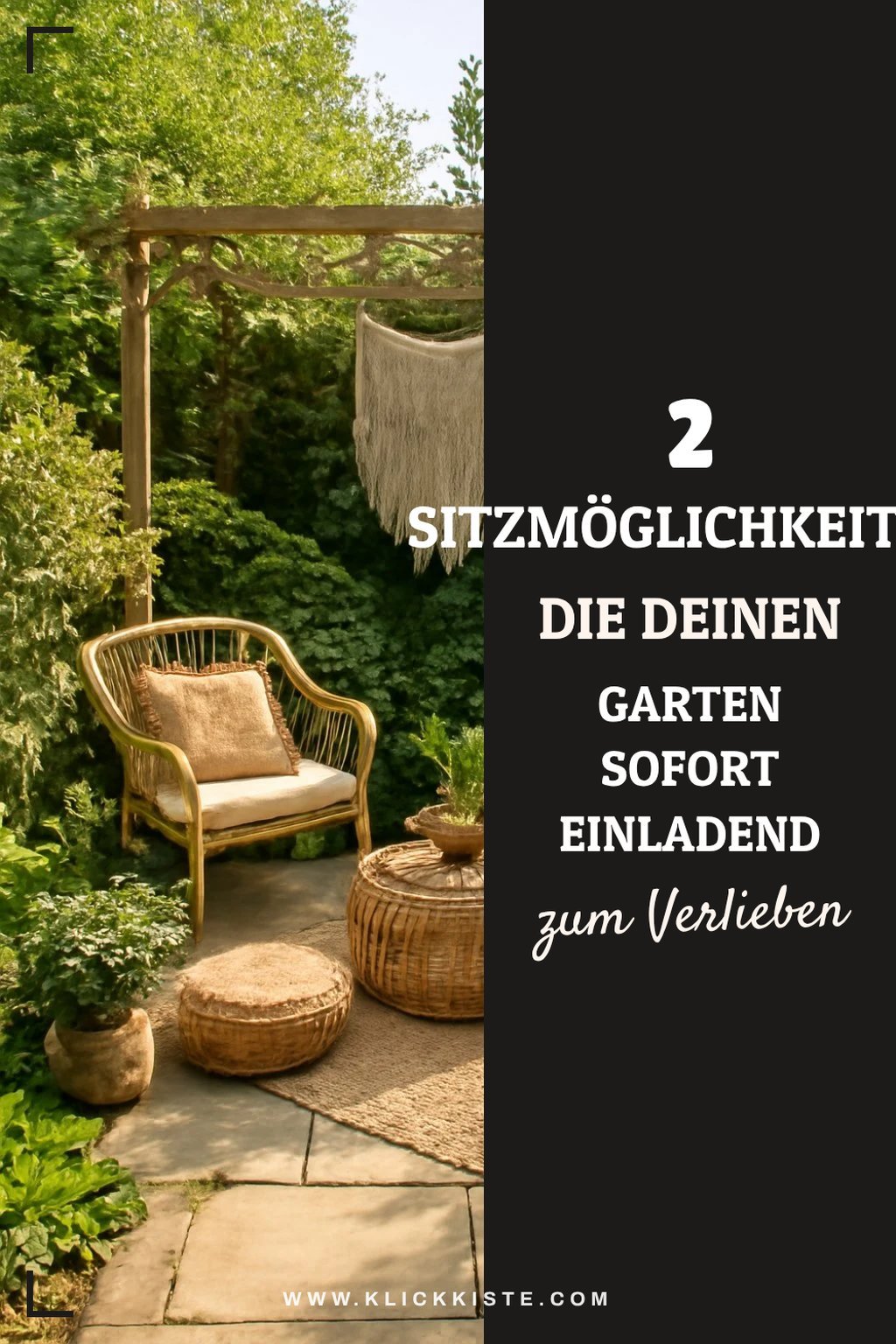 Gemütliche Sitzgelegenheiten für den Garten