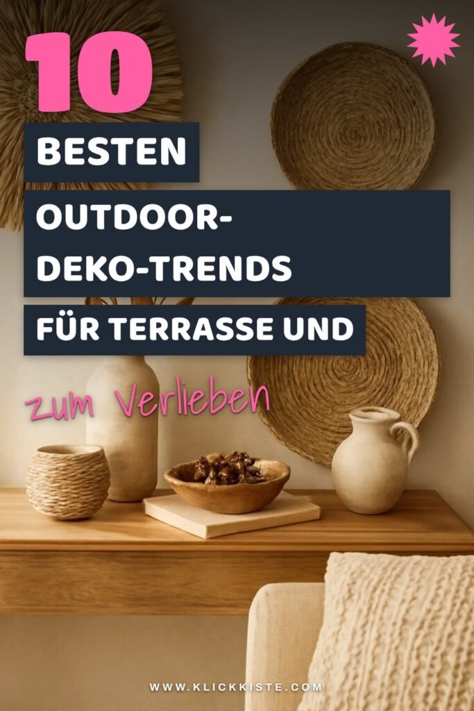 Die 10 besten Outdoor-Deko-Trends für Terrasse und Garten