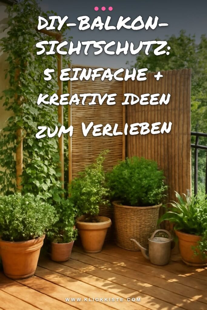 DIY-Balkon-Sichtschutz: 5 einfache + kreative Ideen zum Umsetzen