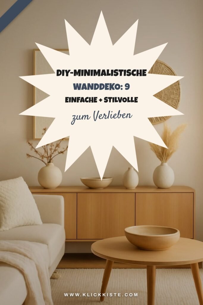 DIY-minimalistische Wanddeko: 9 einfache + stilvolle Ideen