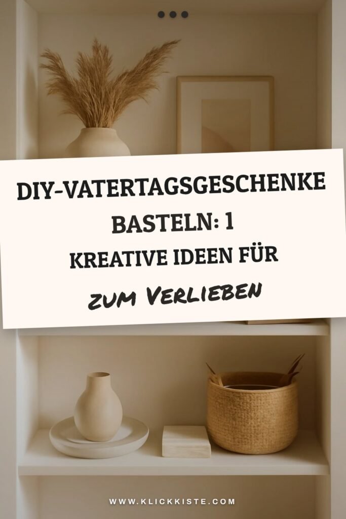 DIY-Vatertagsgeschenke basteln: 1 kreative Ideen für Papa