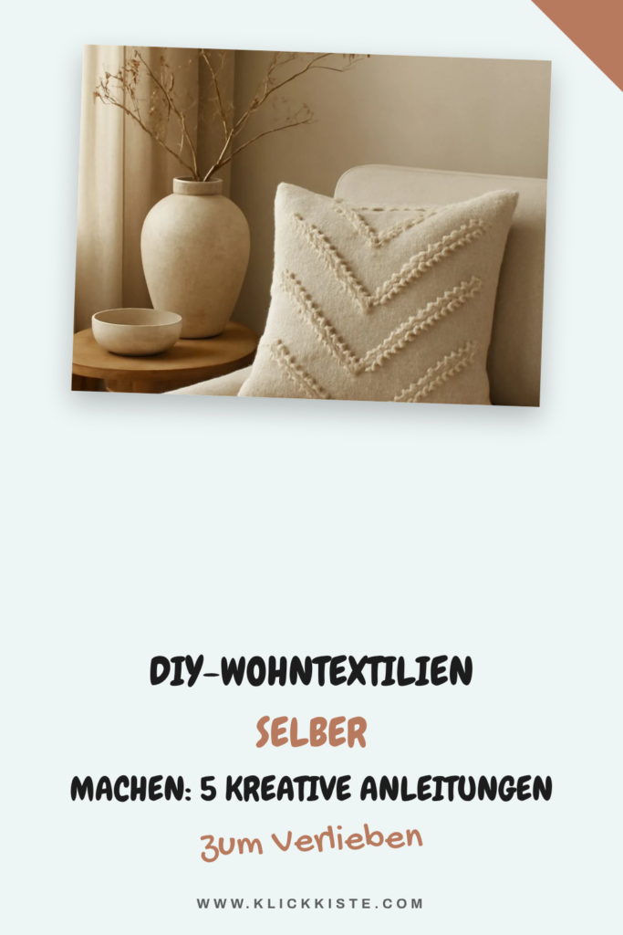 DIY-Wohntextilien selber machen: 5 kreative Anleitungen