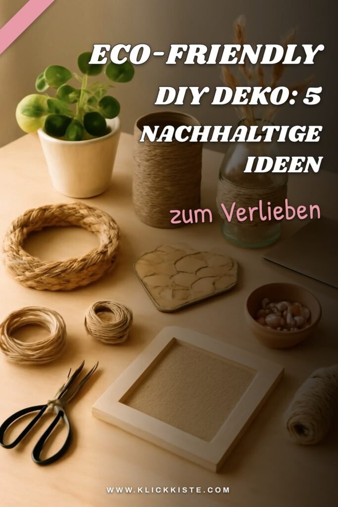 Eco-Friendly DIY Deko: 5 nachhaltige Ideen für dein Zuhause