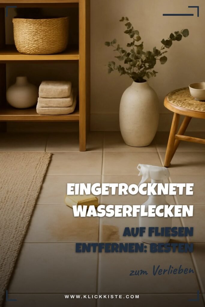 Eingetrocknete Wasserflecken auf Fliesen Entfernen: Die besten Tipps & Hausmittel