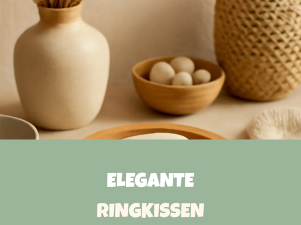 Elegante Ringkissen aus Holz für Hochzeiten