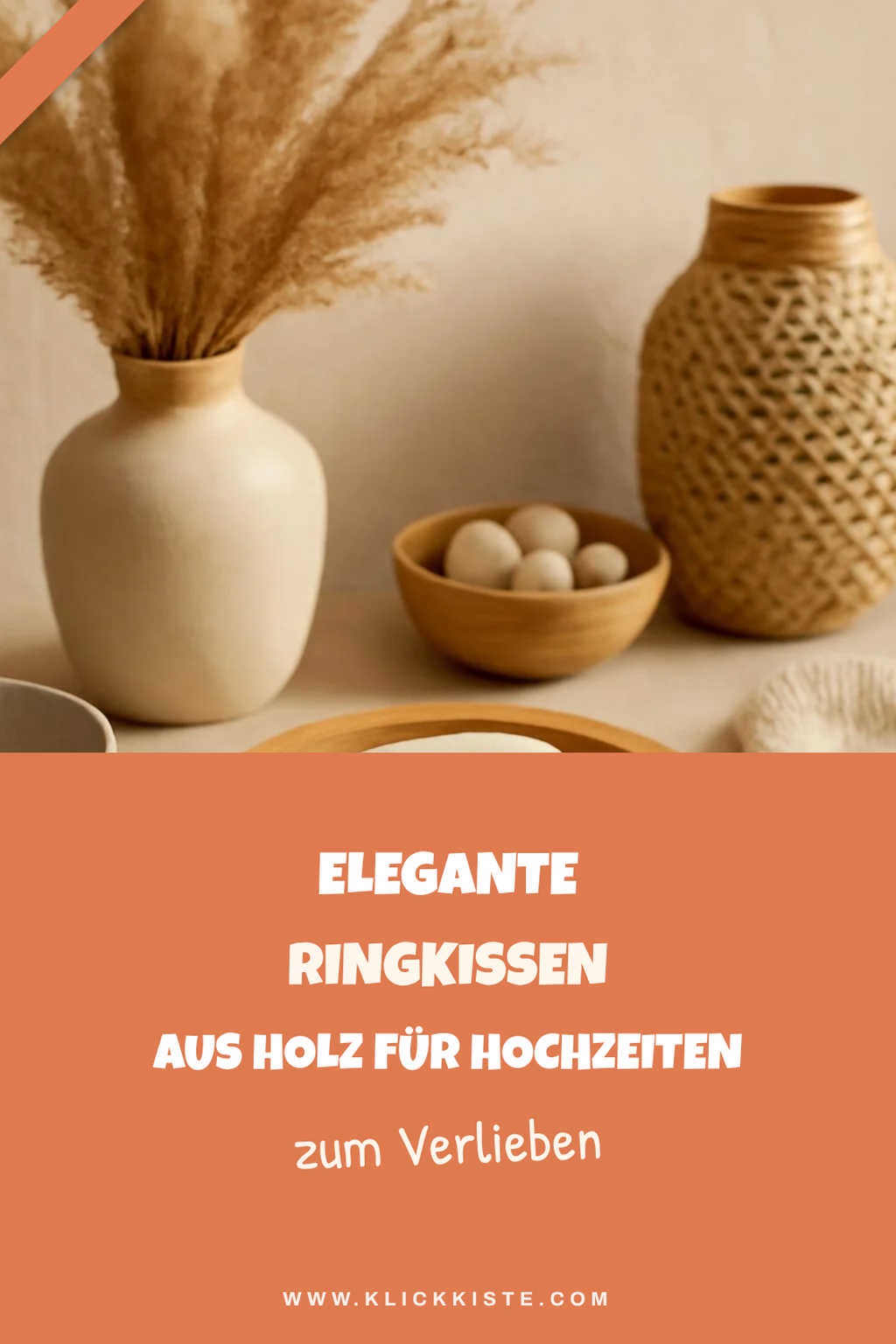 Elegante Ringkissen aus Holz für Hochzeiten