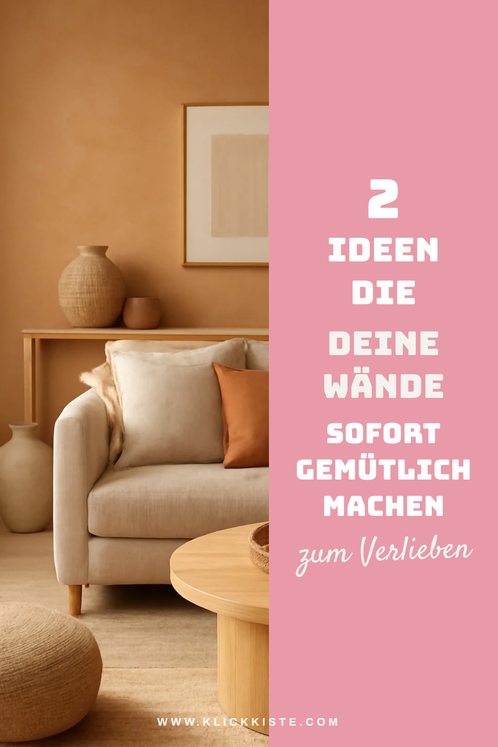 So bringst du mit Erdtönen deine Wände zum Strahlen