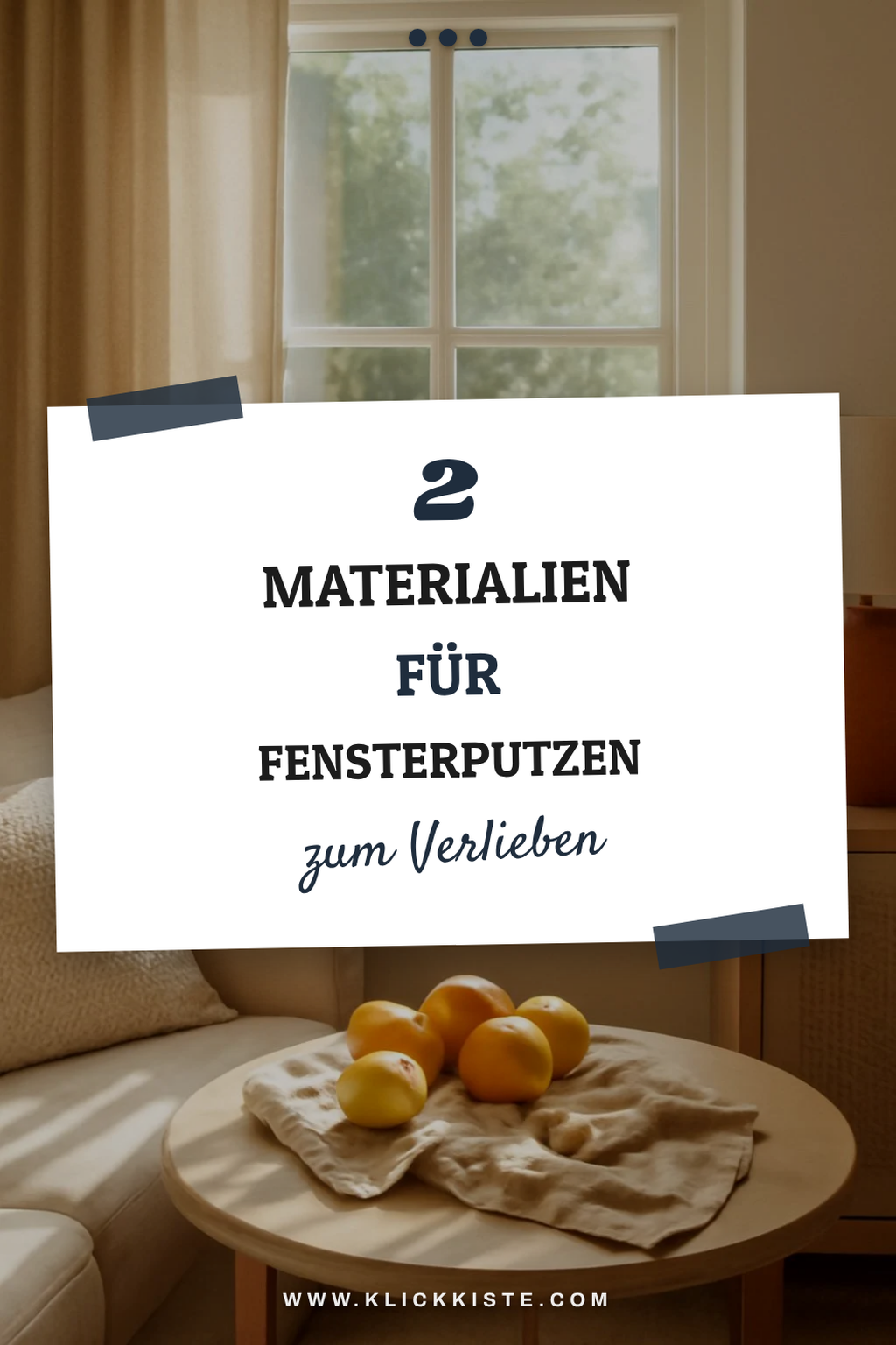 Verschiedene Materialien zum Fensterputzen