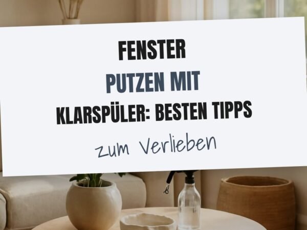 Fenster Putzen mit Klarspüler: Die besten Tipps & Hausmittel