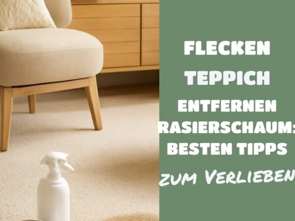 Flecken Teppich Entfernen Rasierschaum: Die besten Tipps & Hausmittel