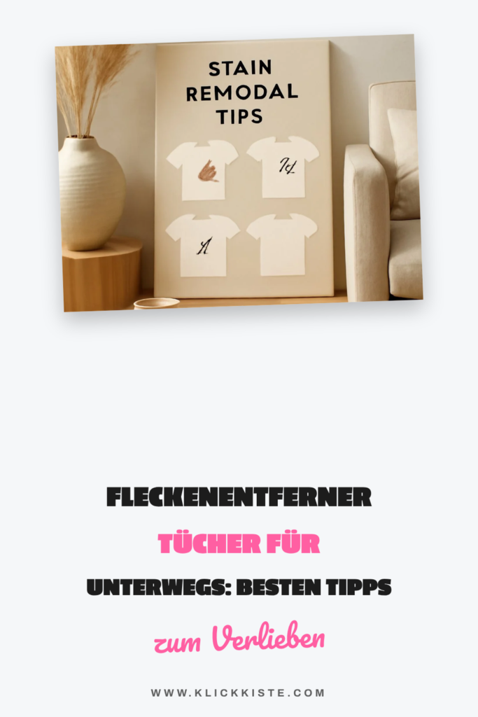 Fleckenentferner Tücher für Unterwegs: Die besten Tipps & Hausmittel