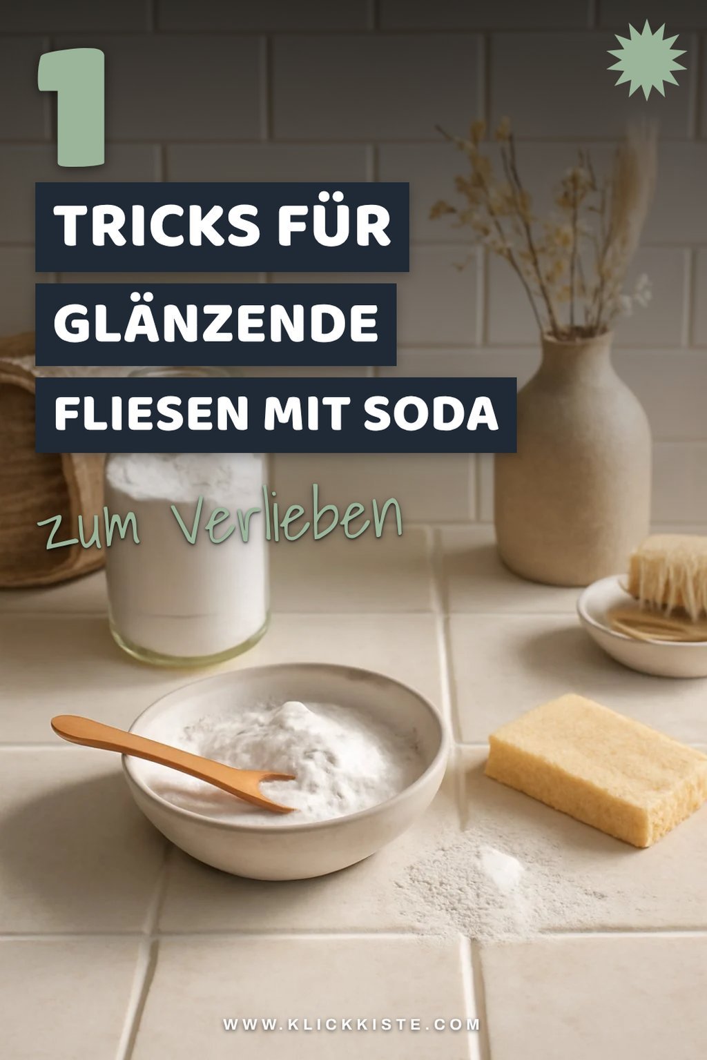Diese 3 Tipps nutzen Soda für glänzende Fliesen