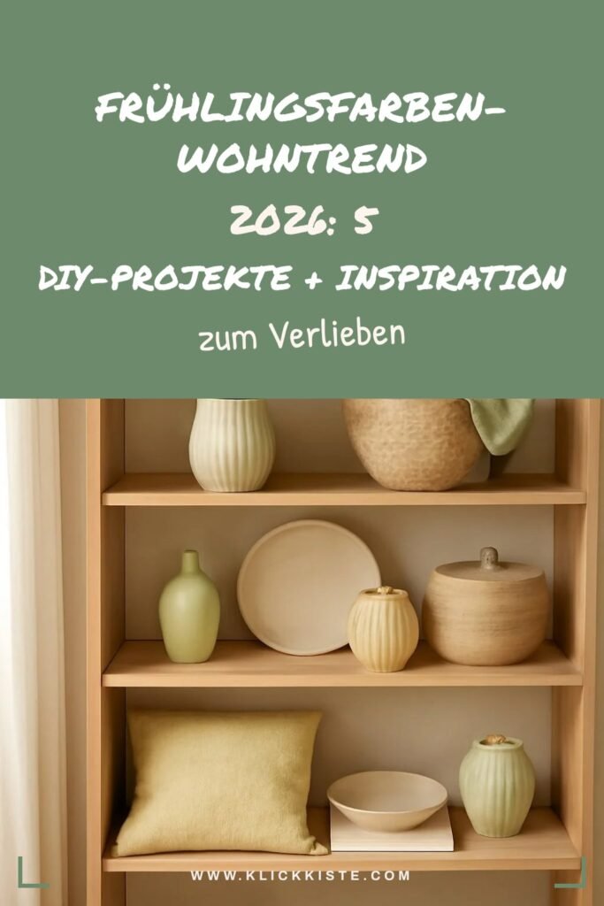 Frühlingsfarben-Wohntrend 2026: 5 DIY-Projekte + Inspiration