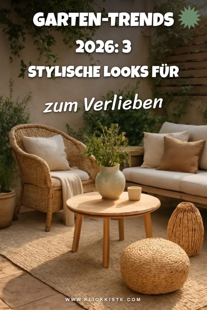 Garten-Trends 2026: 3 stylische Looks für den Sommer