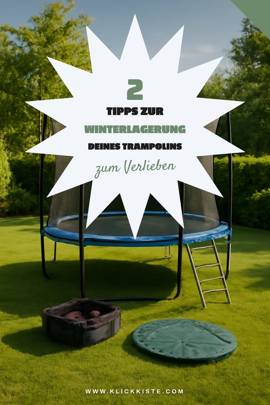 Gartentrampolin im Winter lagern