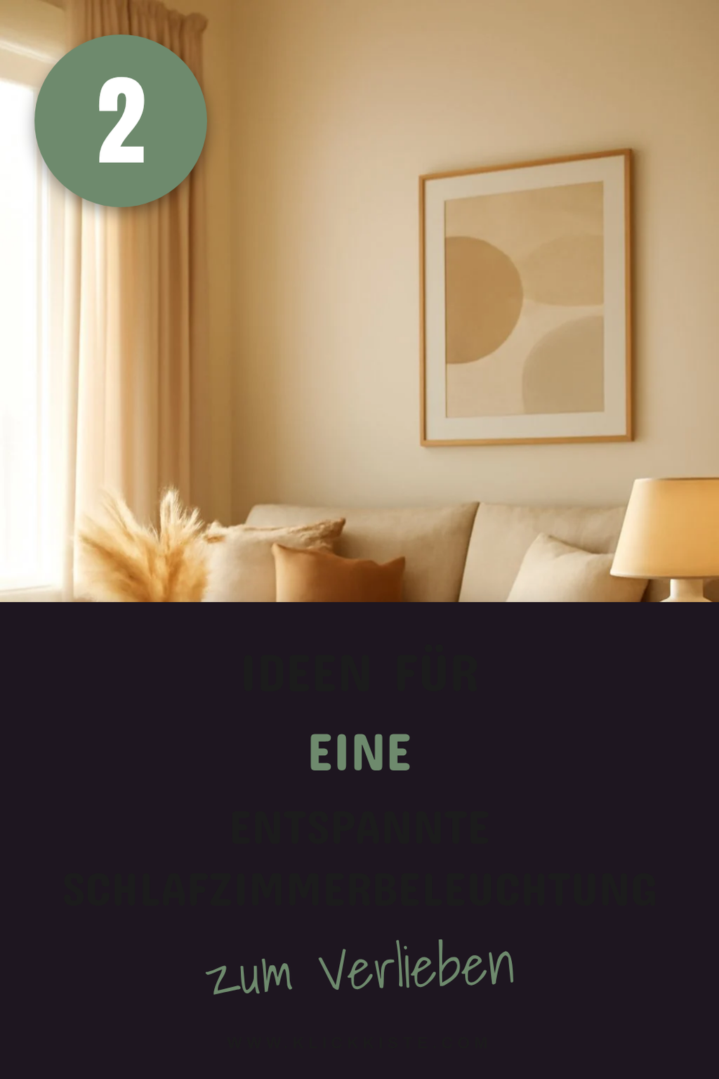 Gemütliche Schlafzimmerbeleuchtung für Ruhe