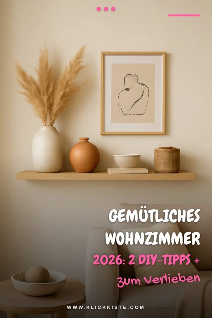 Gemütliches Wohnzimmer 2026: 2 DIY-Tipps + Tricks zum Selbermachen