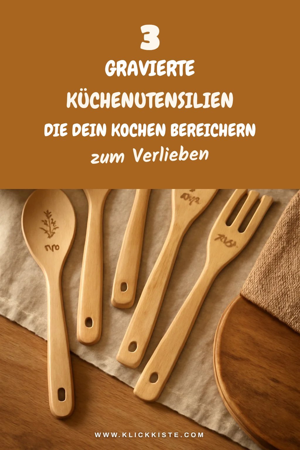Entdecke 5 gravierte Küchenutensilien für kreative Köche